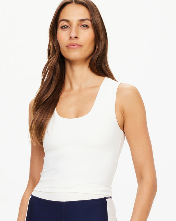 The Upside Onyx Kori Crop Tank White work Out Tank 