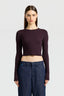 Verona Crop Shirt in Eggplant