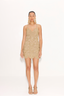 simon miller beep beep mini dress star gold 