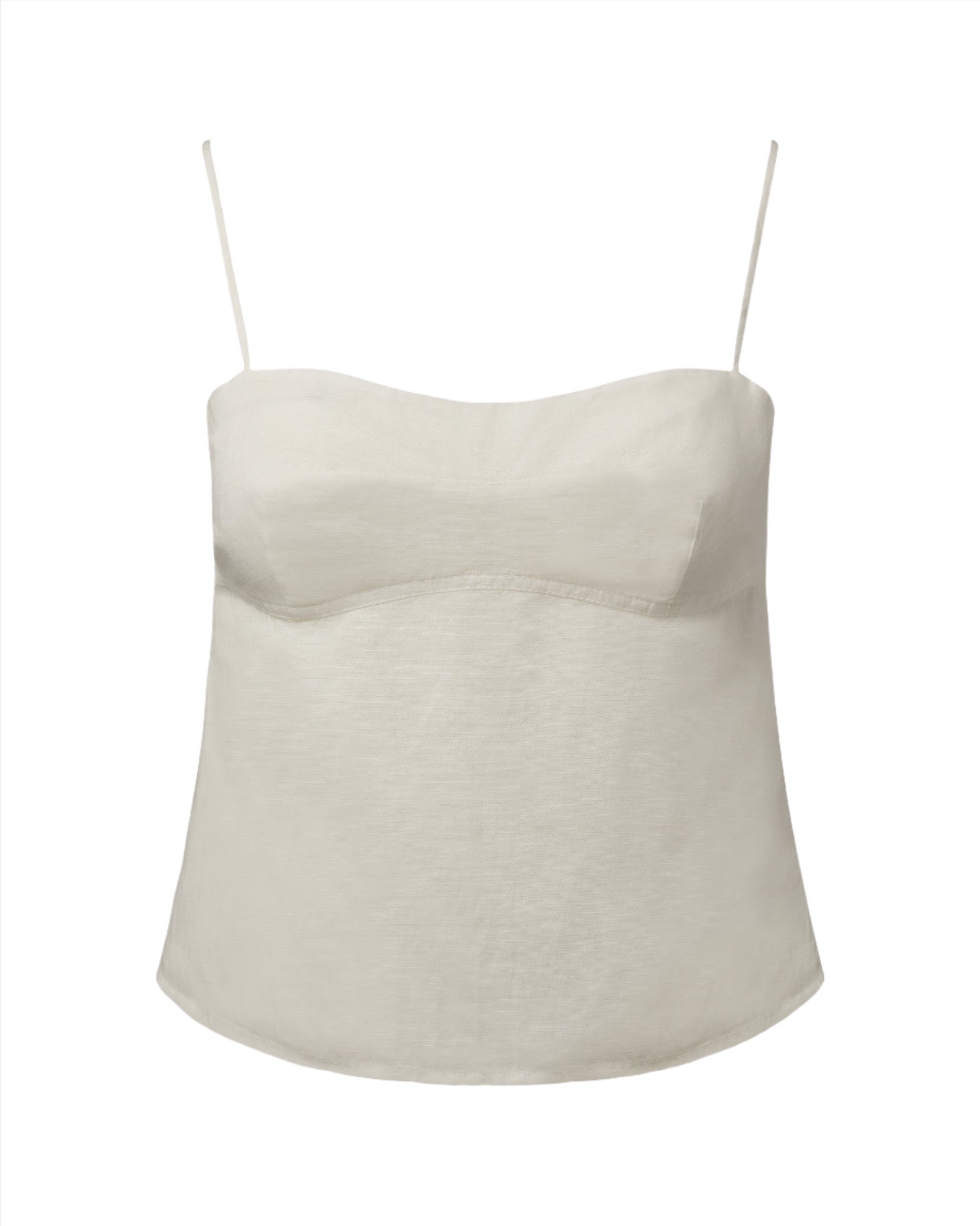 Onia Air Linen Open Back Top - White linen top 