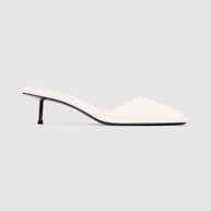 St. Agni White Square Toe Heels Tofu