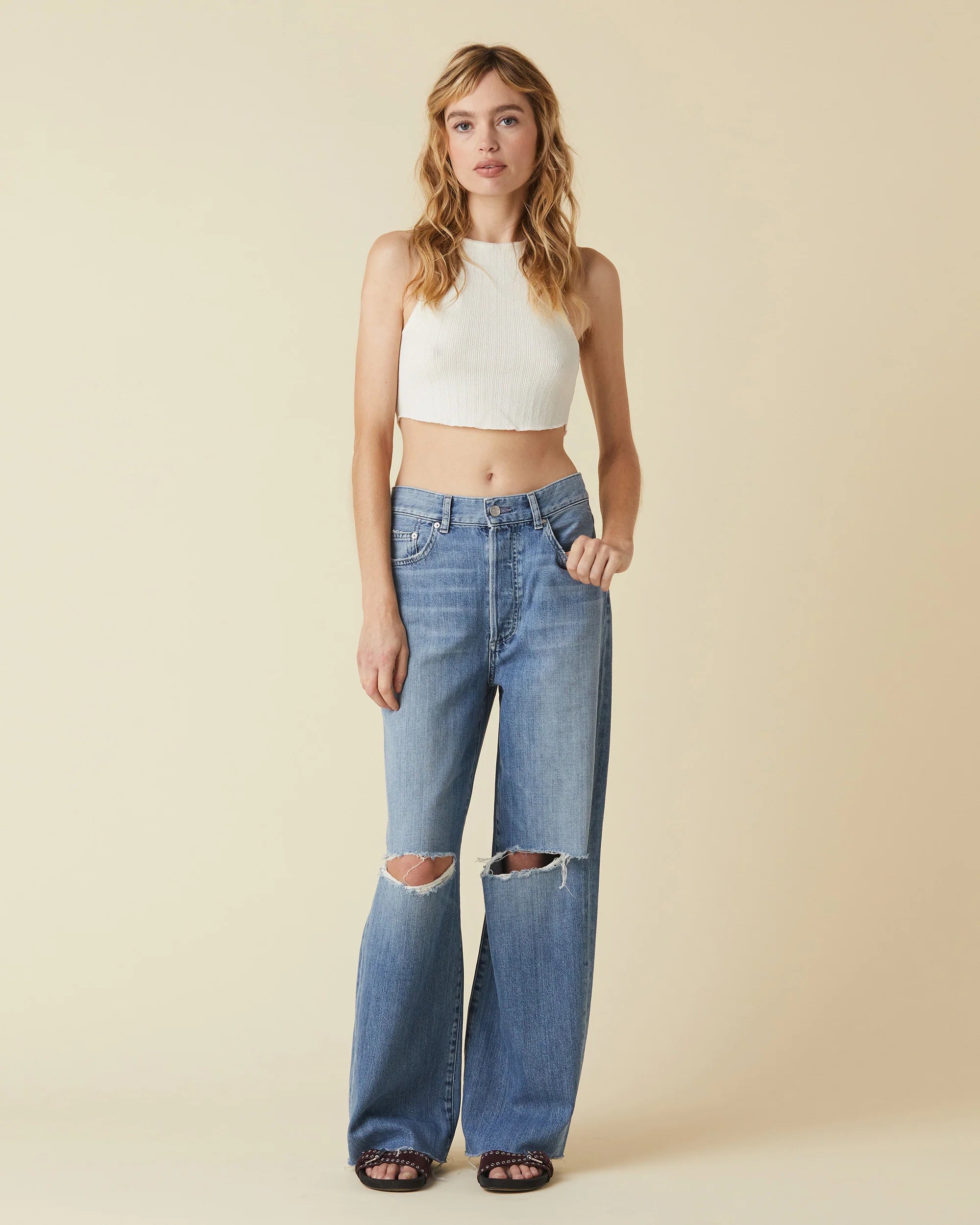 Le Jean Nomad Jean Summer Solstice Le Jean Baggy Ripped Jeans 