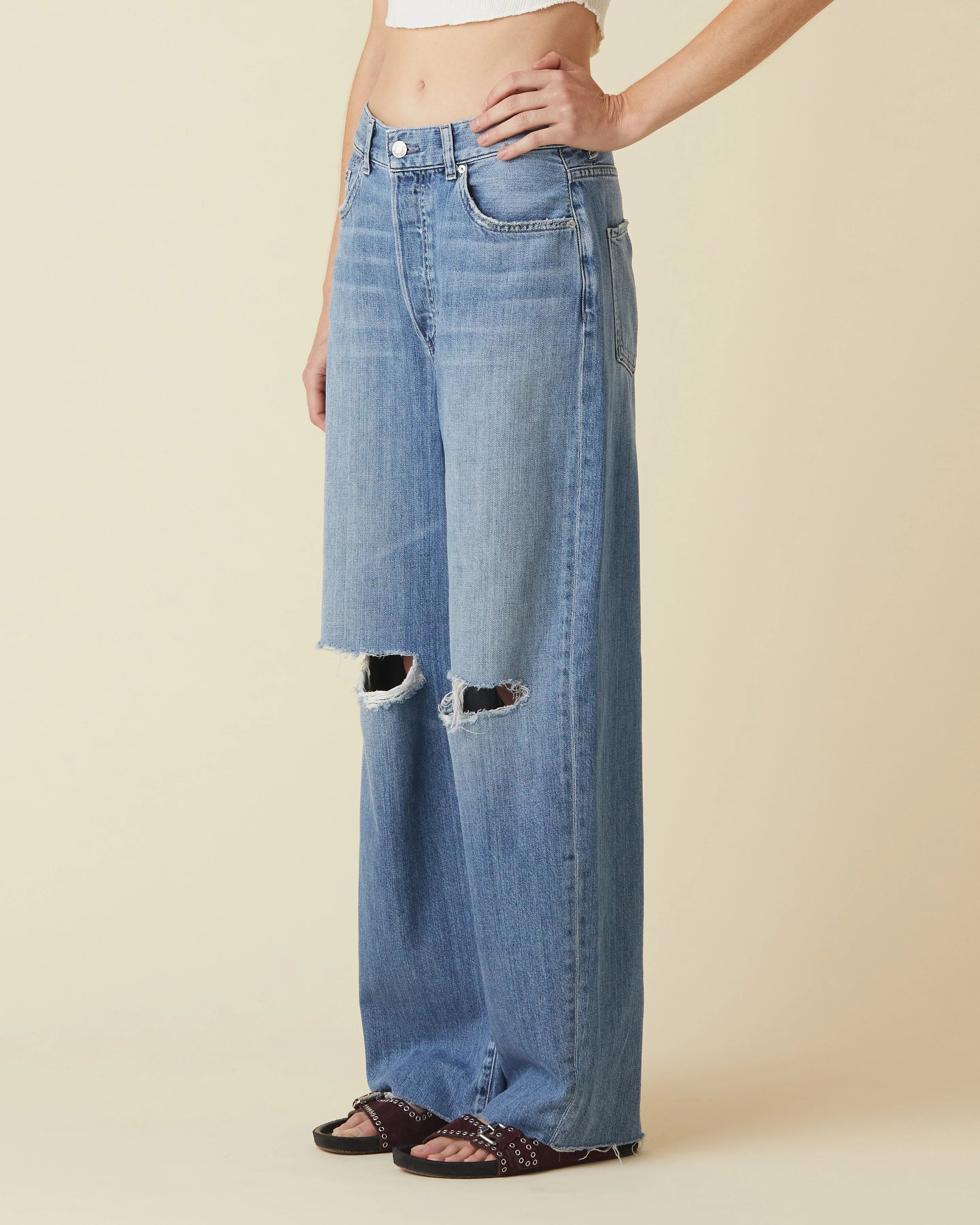 Le Jean Nomad Jean Summer Solstice Le Jean Baggy Ripped Jeans 