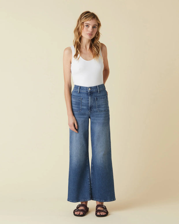 Le Jean Virgina Wide Leg Ankle Jean Laurel Canyon 