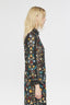 Atik batik multi colored dress - adriani multicolor - long embellished multi color floral and black dress  