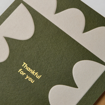 THANKFUL FOR YOU |  EMBOSSED GREETING CARD