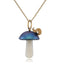 Blue Mabe Pearl with Snail Magic Mushroom Charm - Room Eight - Maura Green