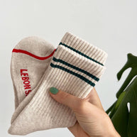 Le Bon Shoppe Boyfriend Socks in Oatmeal 