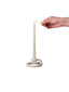 coil built Uni candlestick - speckled white candle stick