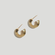 Round Peak Earrings Gold