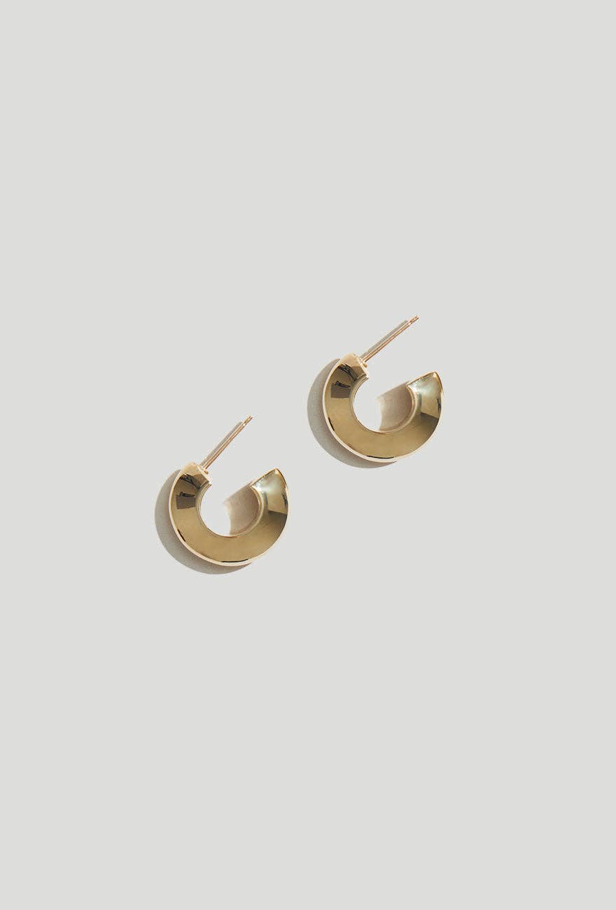 Round Peak Earrings Gold