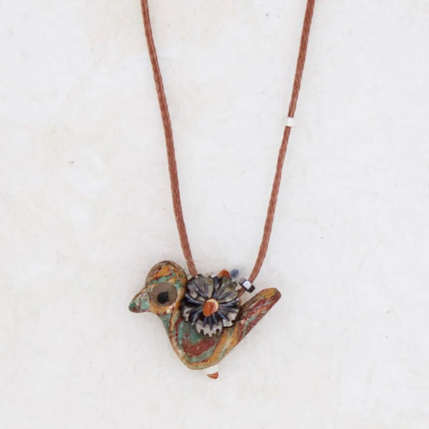 Carved Stone Bird Necklace - Room Eight - River Song