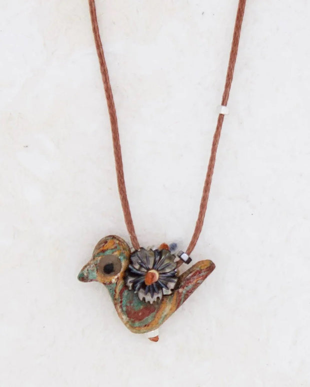 Carved Stone Bird Necklace - Room Eight - River Song