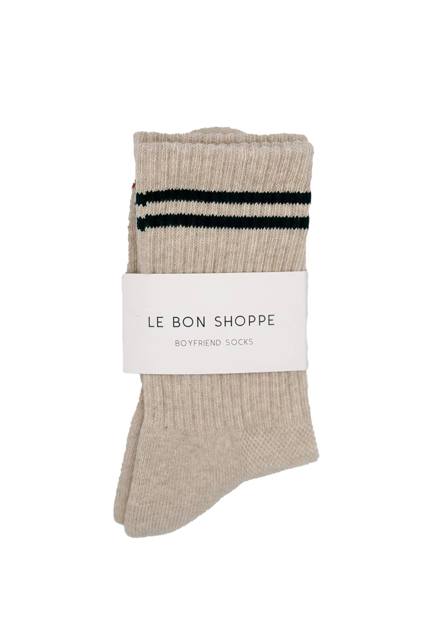 Le Bon Shoppe Boyfriend Socks in Oatmeal 