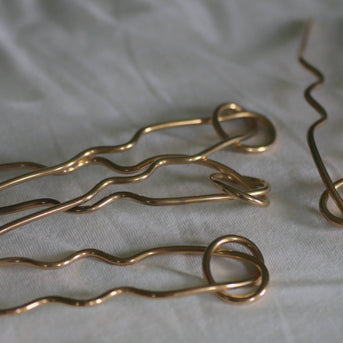 Love knot hair fork for long hair - hair accessories - brass hair fork - modern hair clips
