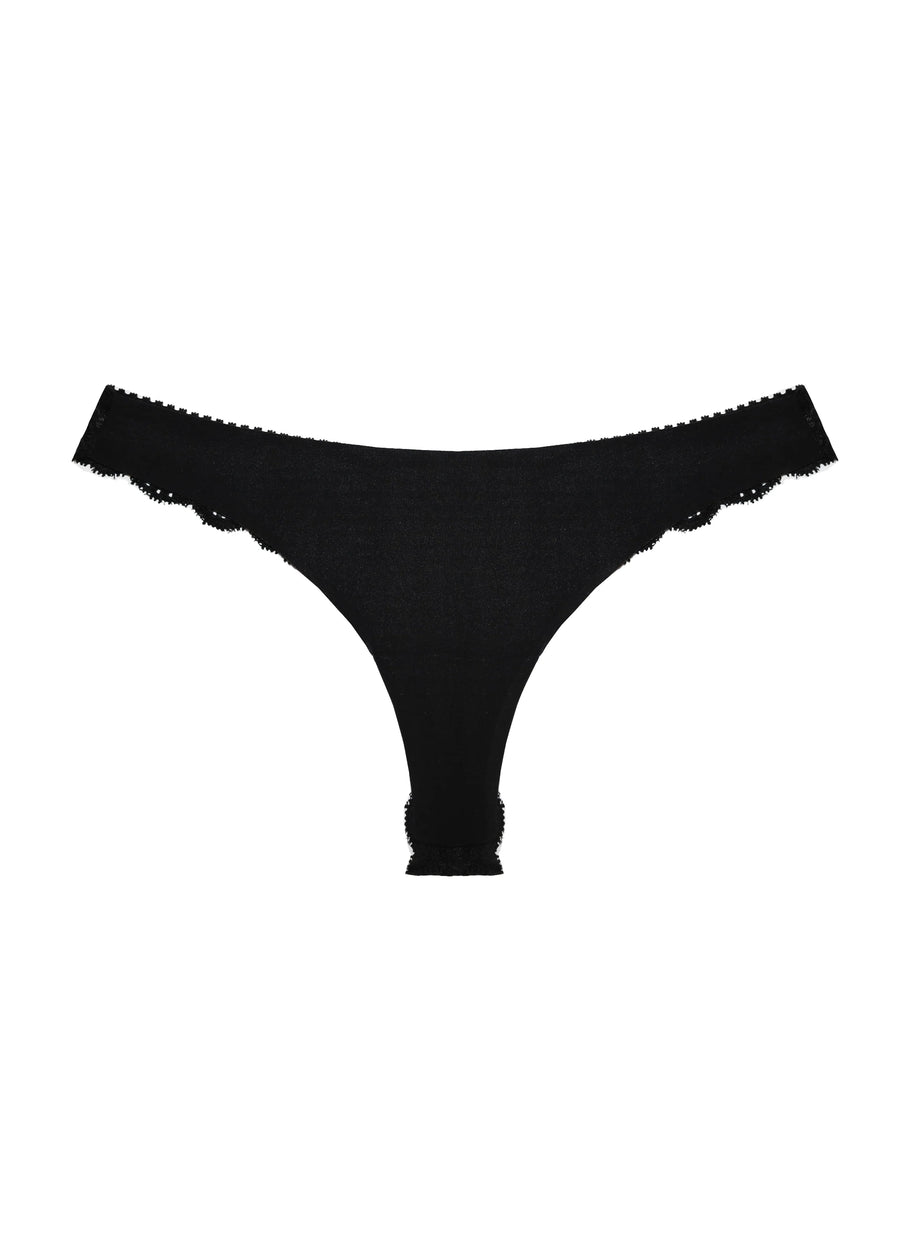 Fleur du Mal Charlotte lace thong - Le smoking pack