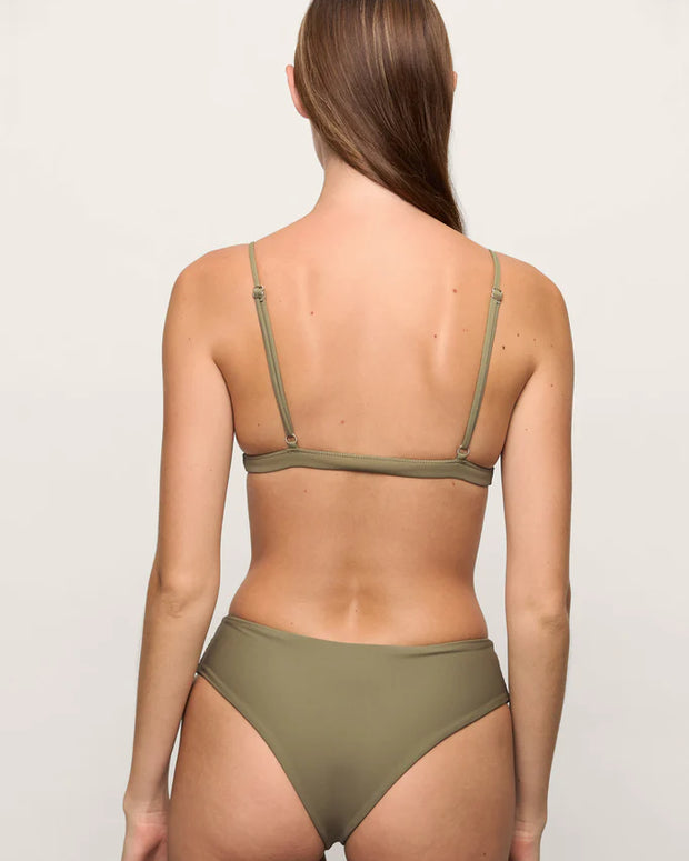 Mikoh Swimwear Bondi 2 Bottom in Latte - Middies bikini bottoms