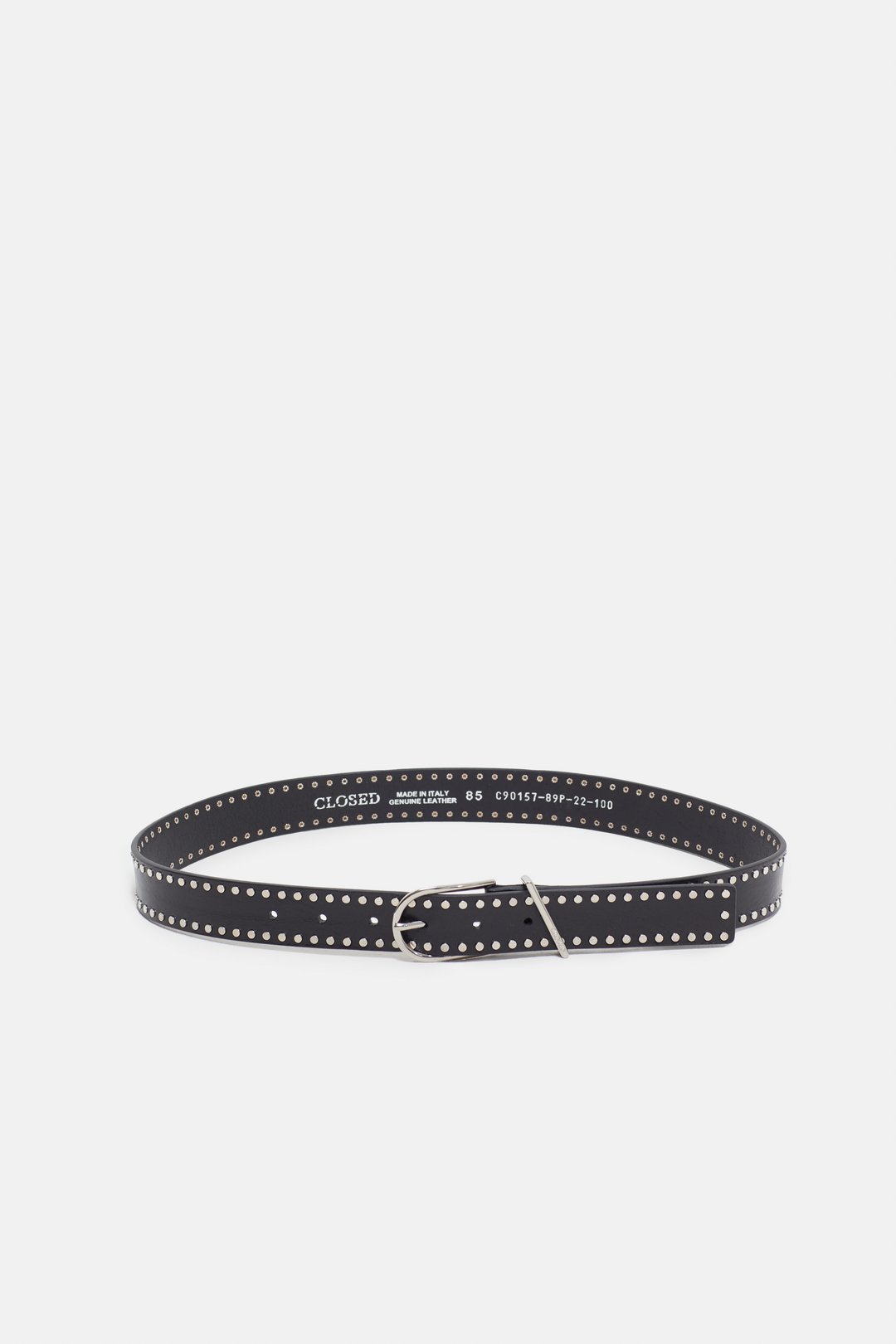 closed studded leather black belt - leather belt silver hardware - perfect black belt 