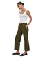 Vera Corduroy Pant in Aloe Velvet By Graham & Spencer - cotton corduroy pant - green wide leg corduroy pant