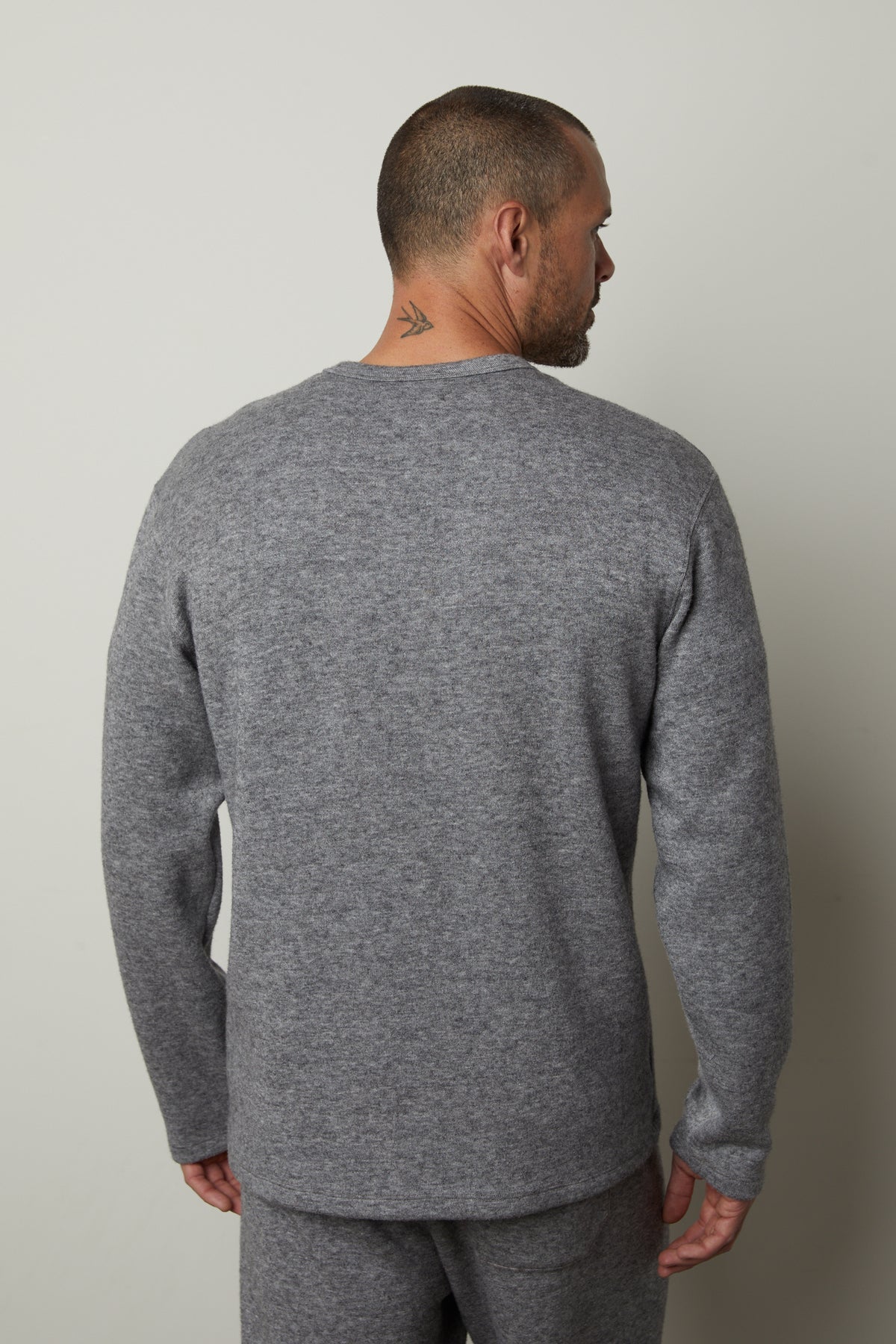 velvet by graham & spencer sweatpants heather gray - remington mens sweater - double knit - cozy knit