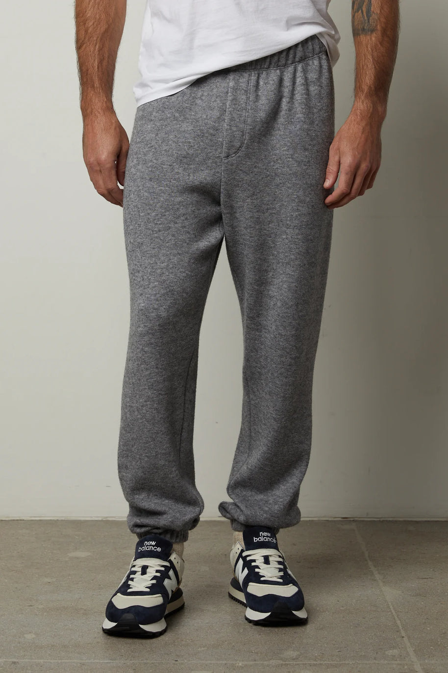 velvet by graham & spencer sweatpants heather gray - salinger mens sweatpants - double knit - cozy knit