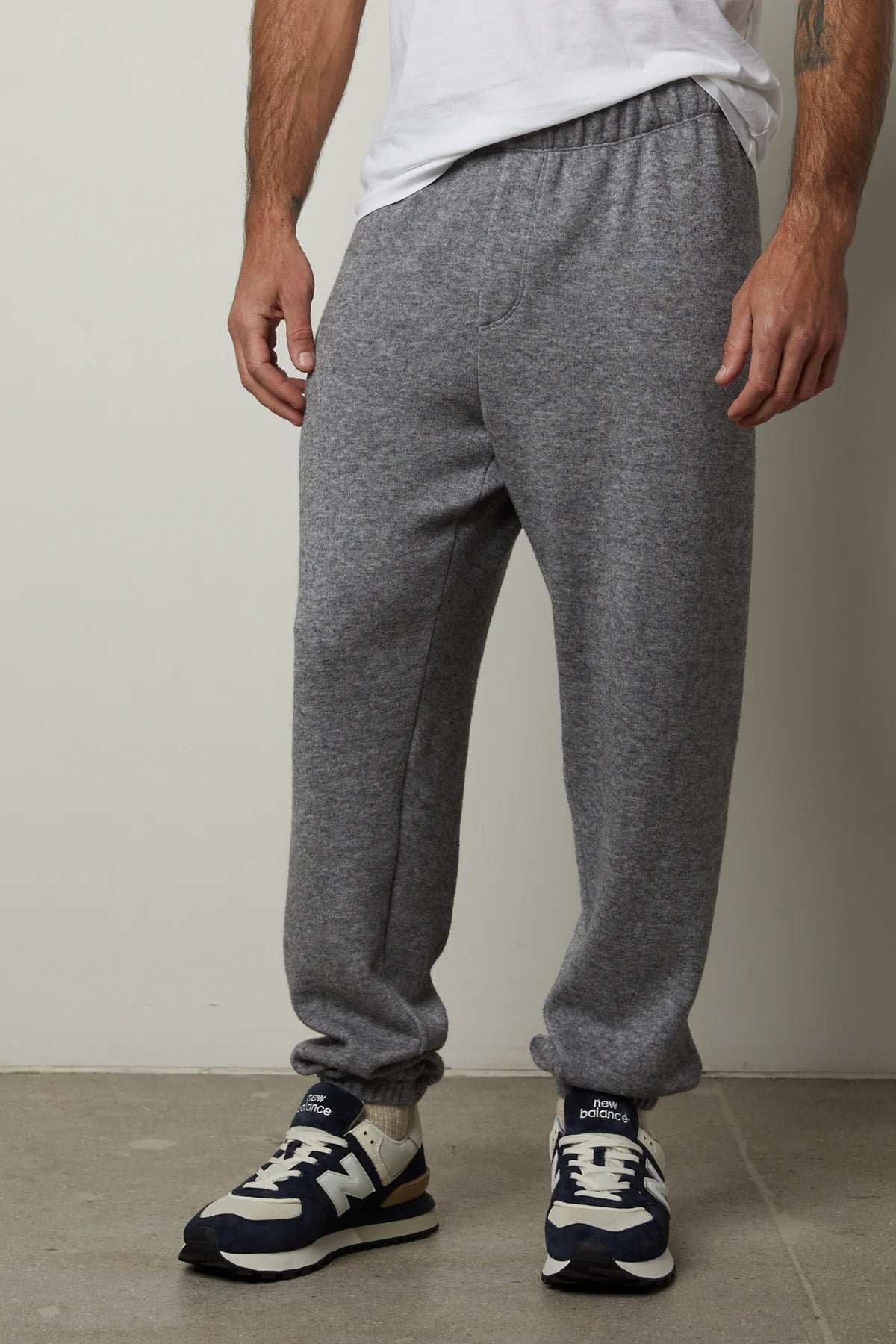 velvet by graham & spencer sweatpants heather gray - salinger mens sweatpants - double knit - cozy knit