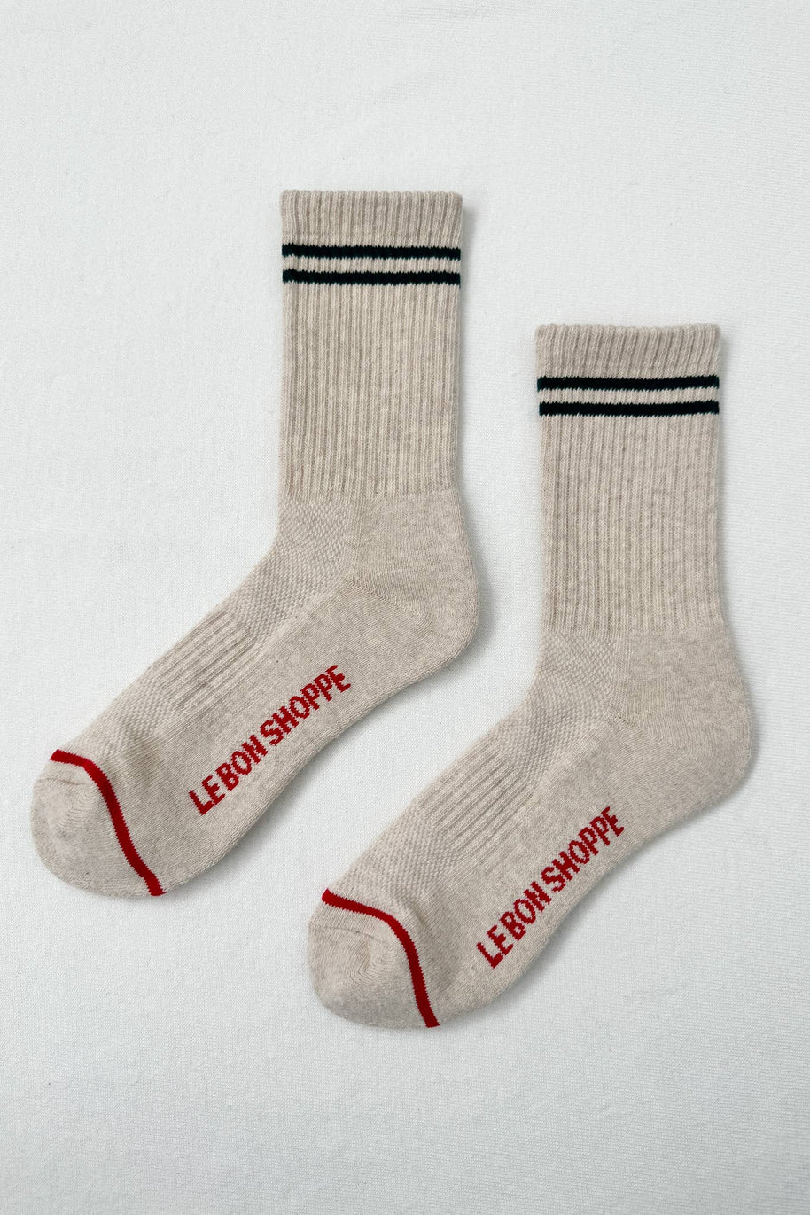 Le Bon Shoppe Boyfriend Socks in Oatmeal 