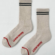 Le Bon Shoppe Boyfriend Socks in Oatmeal 