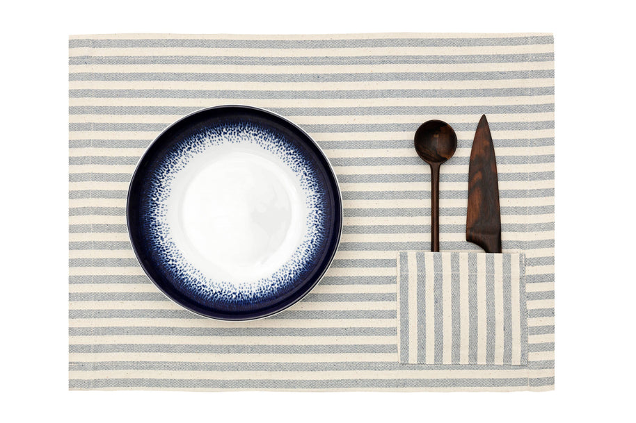 Cotton placemat | Set of 4 with Pockets