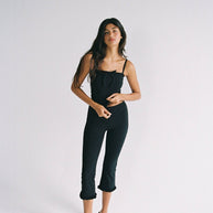 Rat Boi Ruffle Capri in Onyx - Black Legging Capri - Cropped Ruffle leggings 