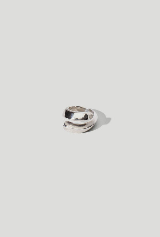 Maslo Jewelry Wrap Wring - Sterling Silver Statement Ring - Nordic Modern Rings - Cocktail Ring 