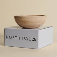 North Palm Travertine Bowl - Coffee table bowl - decorative bowl