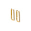 Diamond Pave U Shape Huggie Earring 14K