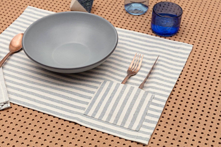 Cotton placemat | Set of 4 with Pockets