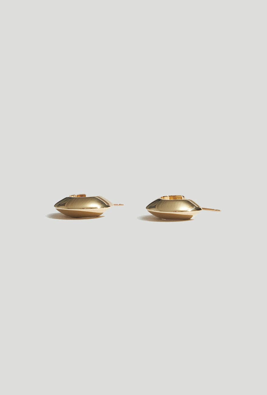 Round Peak Earrings Gold