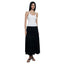 Enza Costa - Cool Cotton Tiered Maxi Skirt - Black Maxi Skirt Enza Costa