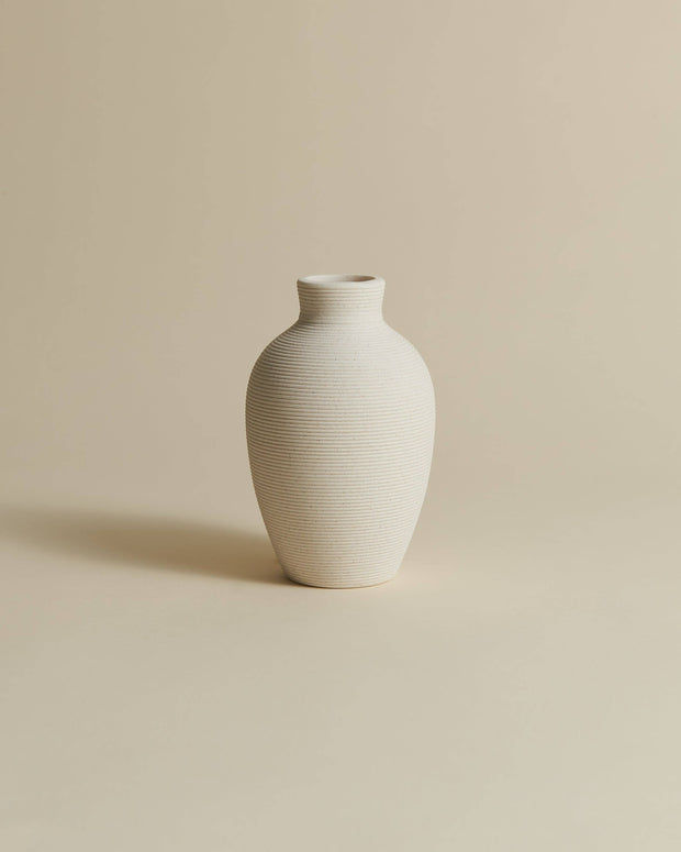 North Palm Curvy Vase - White vase - Decor Vase 