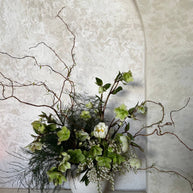 CLAY WHITE VASE - NORTH PALM - CENTERPIECE 