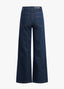 jordie super high rise wide leg favorite daughter in color pepper - dark wash high rise jeans