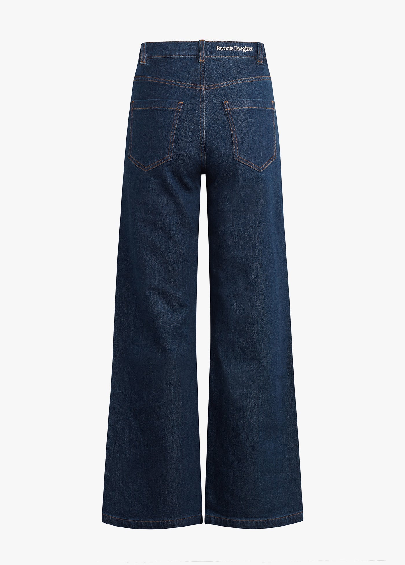 jordie super high rise wide leg favorite daughter in color pepper - dark wash high rise jeans