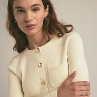 The Quinn Cardigan in Cream