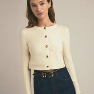 The Quinn Cardigan in Cream