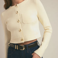 The Quinn Cardigan in Cream