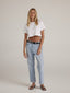 Clyque - Walker crop tee in white 