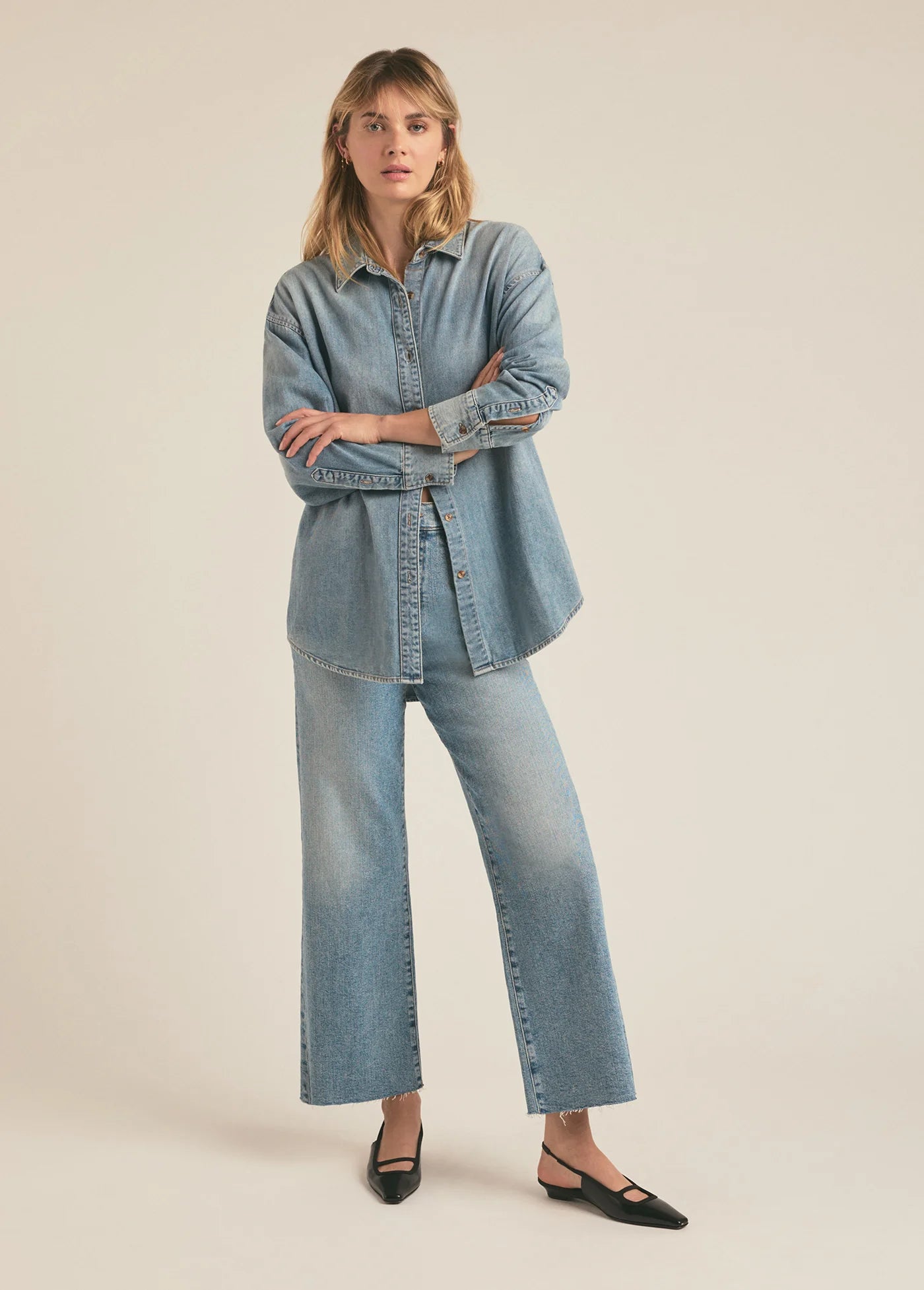 oversized denim button down favorite daughter