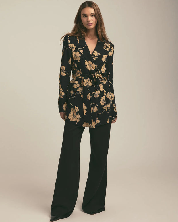 Favorite Daughter Adrienne Blazer Noir Fleur, Favorite Daughter Floral Blazer, Oversize Blazer 