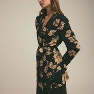 Favorite Daughter Adrienne Blazer Noir Fleur, Favorite Daughter Floral Blazer, Oversize Blazer 