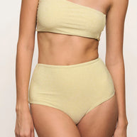 Lurex Lami Bottom - Mikoh Swimwear - High waisted bikini bottom