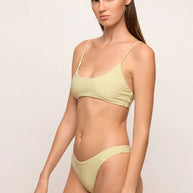 Mikoh Swimwear Lurex Papara Bottom in Sunburst Yellow