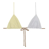 Mikoh Swimwear Lurex Oska Bikini Top in Mixed Honey 